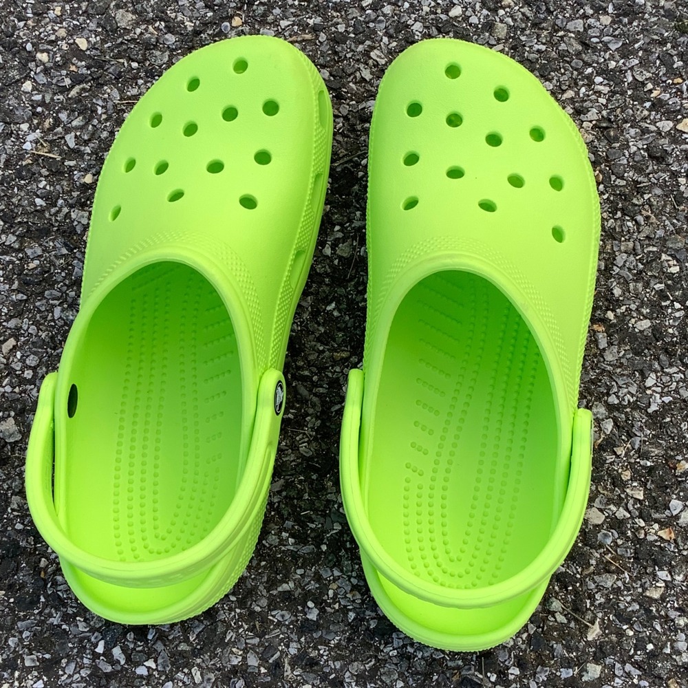 Crocs Classic Clog Lime Green Mens 10 Womens 12 Comfort Slip On Shoes 10001 - Picture 7 of 10